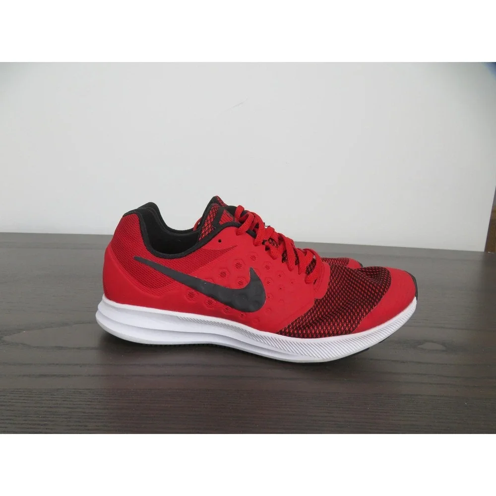 Nike Downshifter 7 Shoes Boys Youth 7Y Red Mesh Running Sneakers 869969-600 Gym